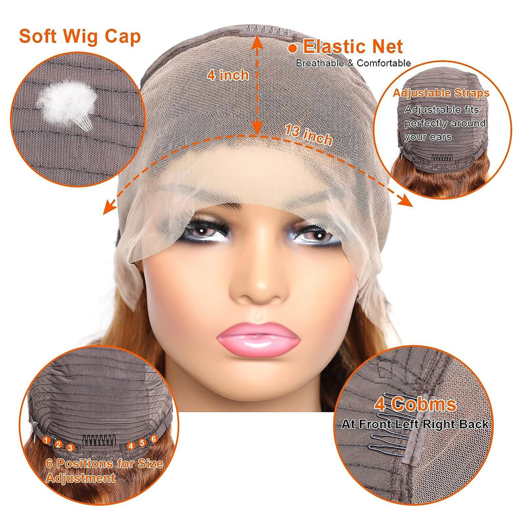 Body Wave P4 27 13x4 Lace Front Human Hair Wig