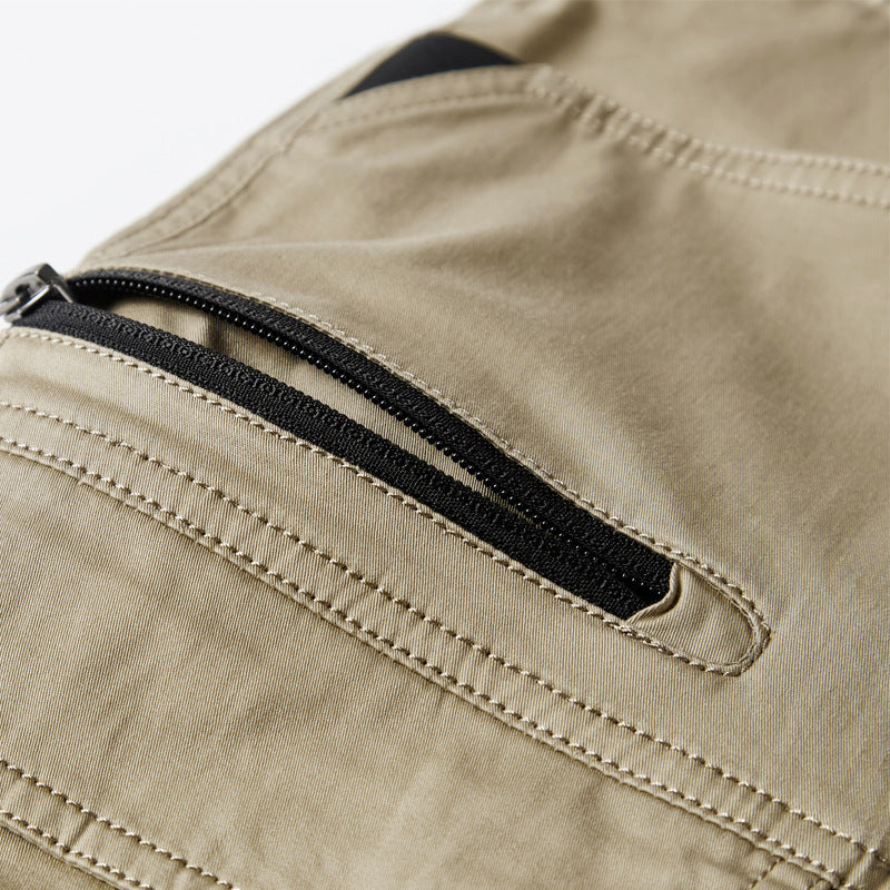 Straight Stretch Military Trousers