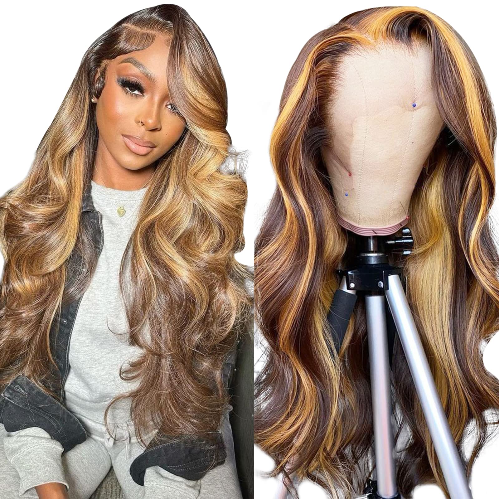Body Wave P4 27 13x4 Lace Front Human Hair Wig