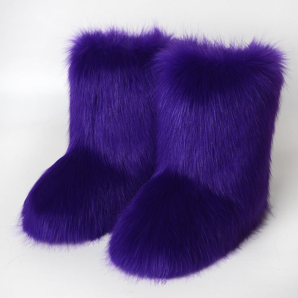 Fleece Anti-fur Snow Boots