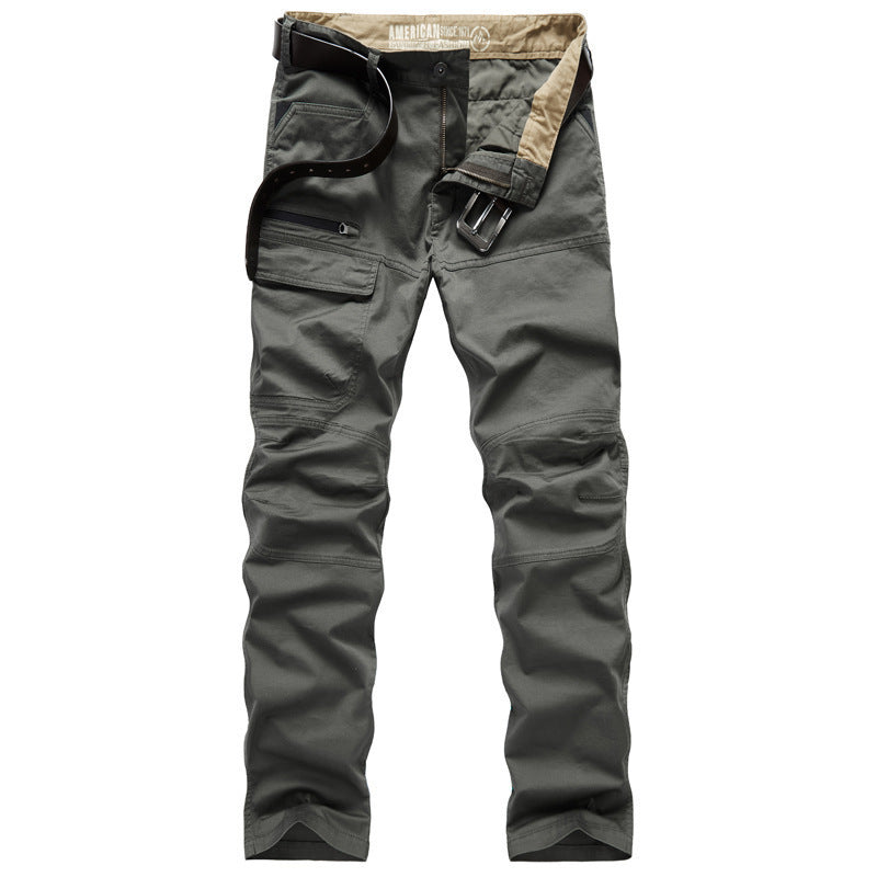 Straight Stretch Military Trousers