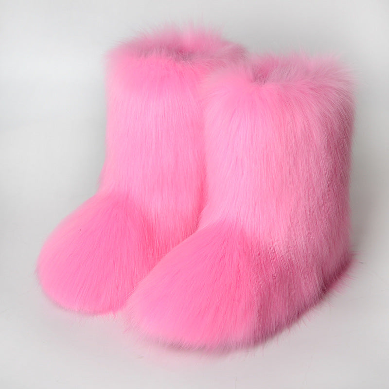 Fleece Anti-fur Snow Boots