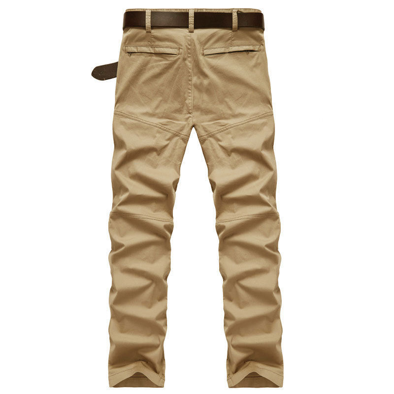 Straight Stretch Military Trousers