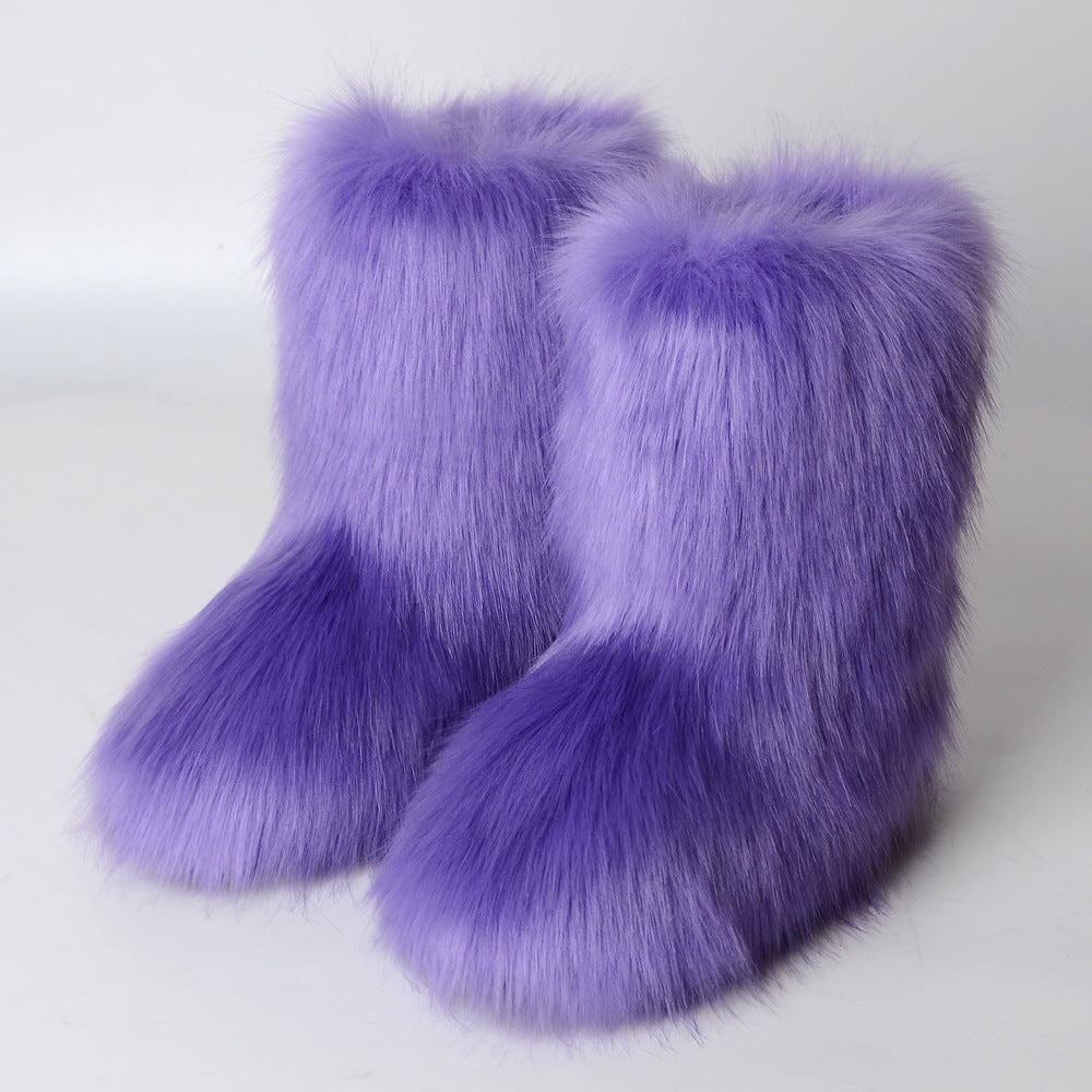 Fleece Anti-fur Snow Boots