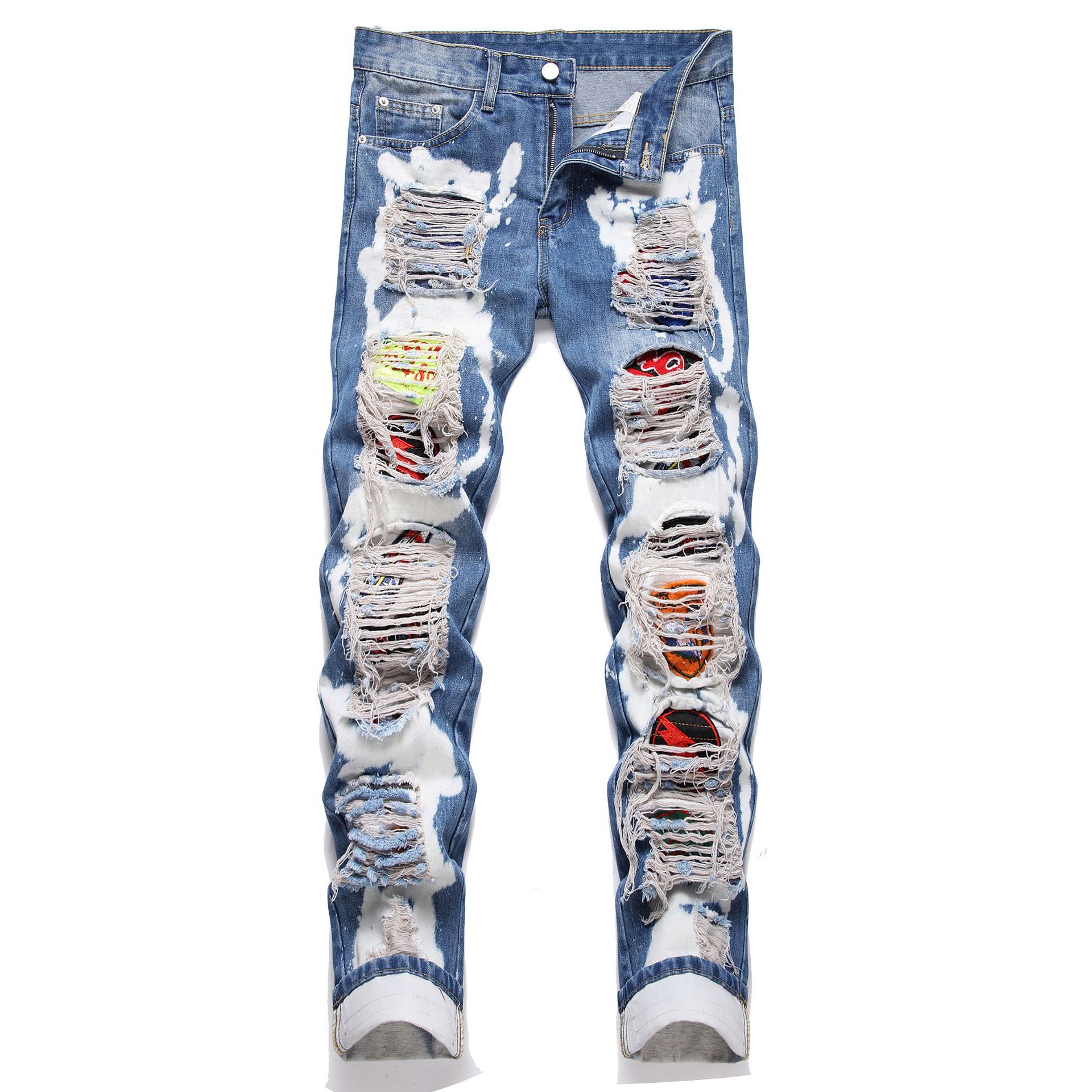 Ripped Patch Jeans